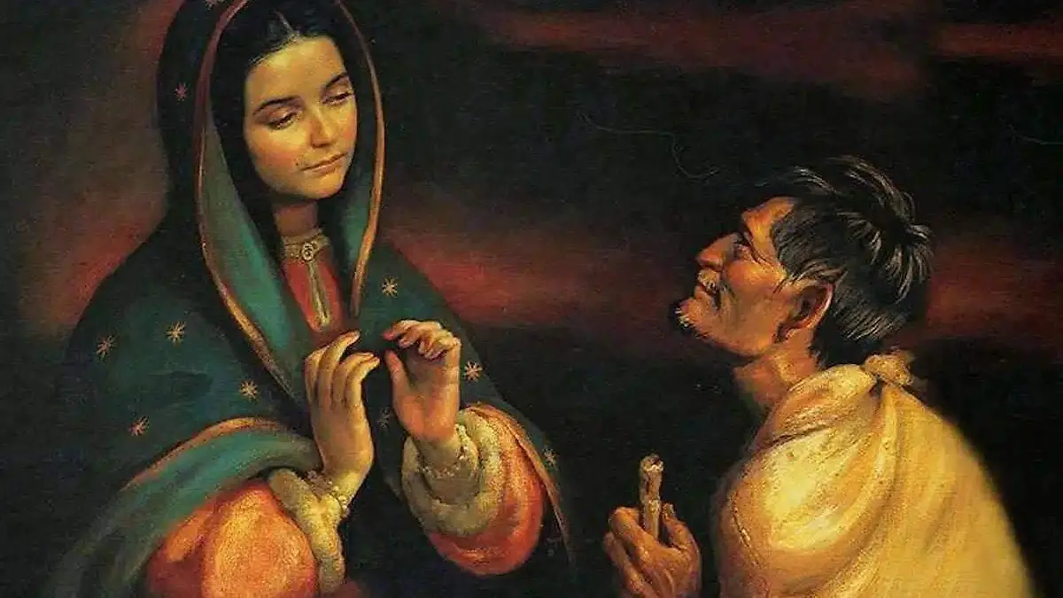 Juan Diego y la Virgen de Guadalupe